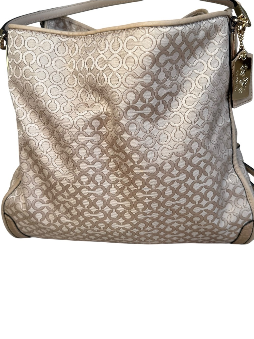 Coach Madison Op Optic Art Pearlescent Small Phoebe 27843 $298 LI/Khaki - Picture 3 of 16